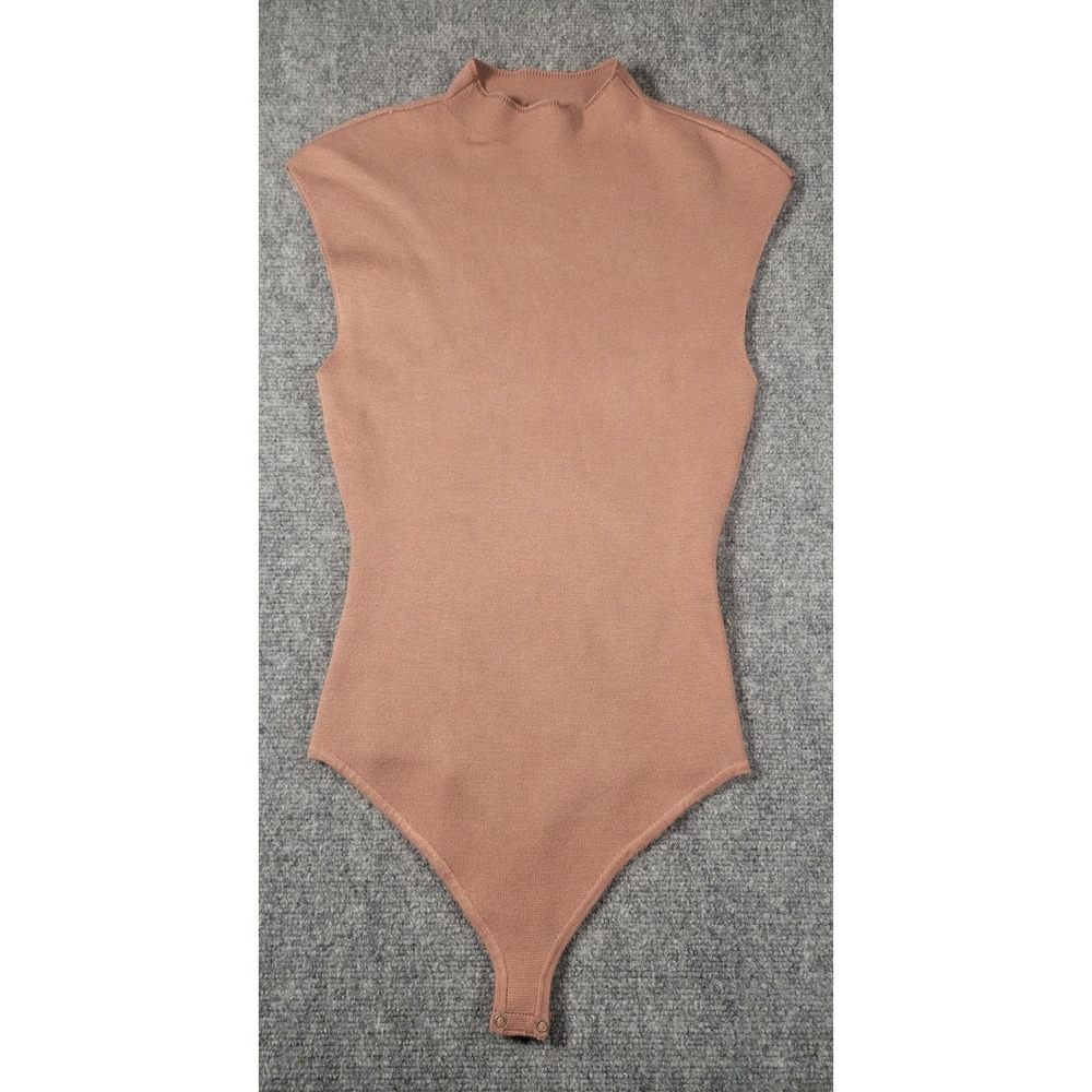 Abercrombie & Fitch Mock Neck Sweater Bodysuit Mauve Small 150-490-2245-431